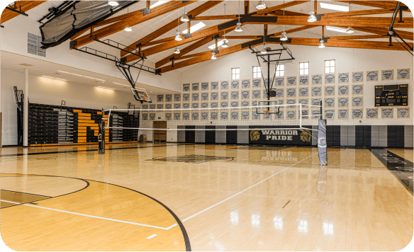 Duffield Gym for Basketball and Indoor Volleyball