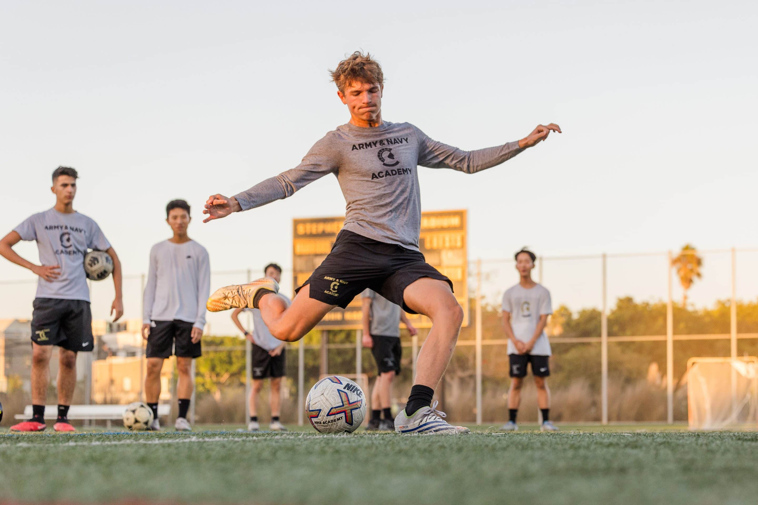 soccer kick shot